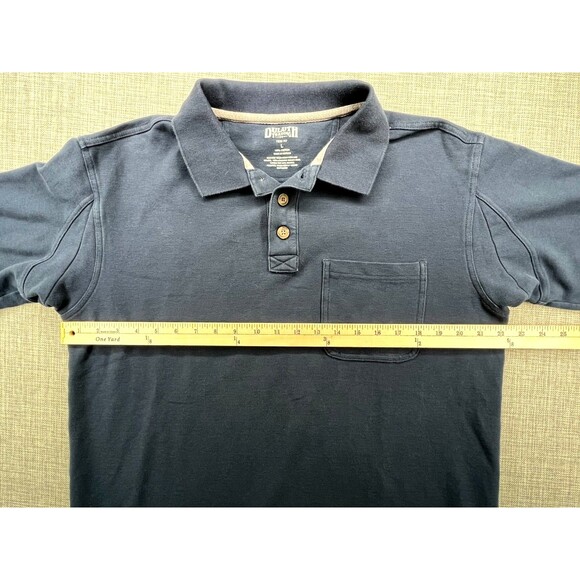 Duluth Trading Co Polo Men's Large Navy with Pocket 23" x 28" 100% Cotton - Picture 9 of 14